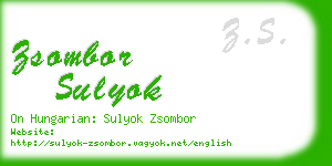 zsombor sulyok business card